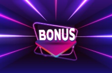 An illustration of a neon bonus banner on a dark background 